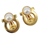 Salvatore Ferragamo Gancini Earring metal Gold Auth BA13862V-1