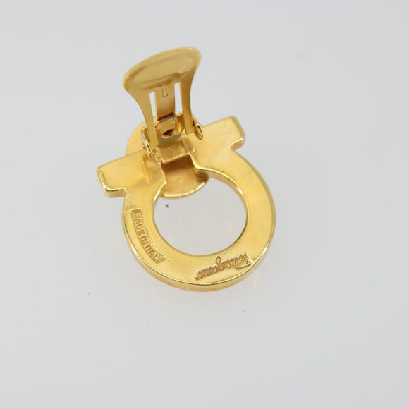 Salvatore Ferragamo Gancini Earring metal Gold Auth BA13862V