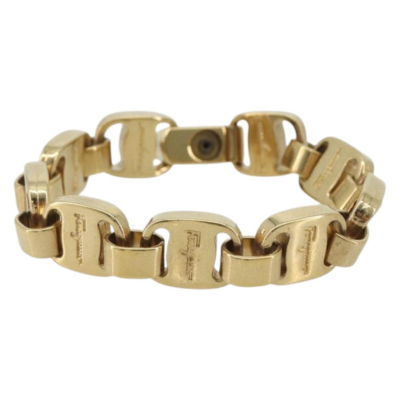 Salvatore Ferragamo Vala Bracelet metal Gold Auth BA13863A
