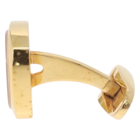 CELINE Nek Tie Pin Cuffs metal Gold Tone Auth BA13864V