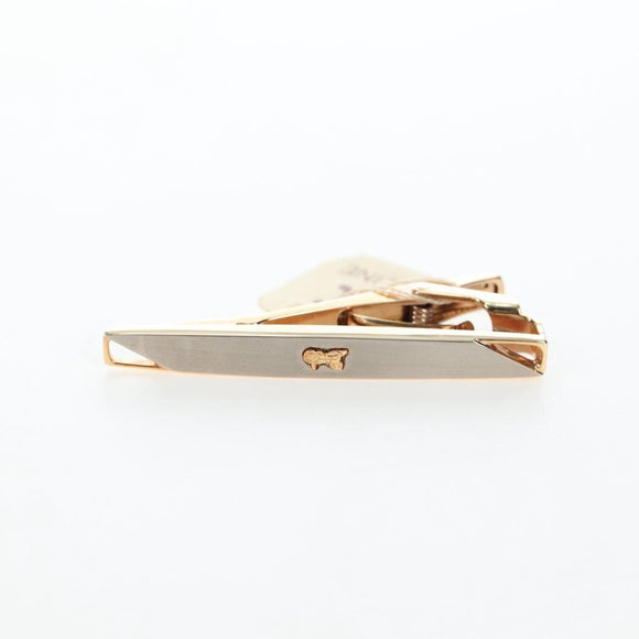 CELINE Nek Tie Pin Cuffs metal 4 Set Gold Tone Auth BA13869