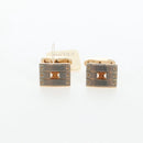 CELINE Nek Tie Pin Cuffs metal 4 Set Gold Tone Auth BA13869-6