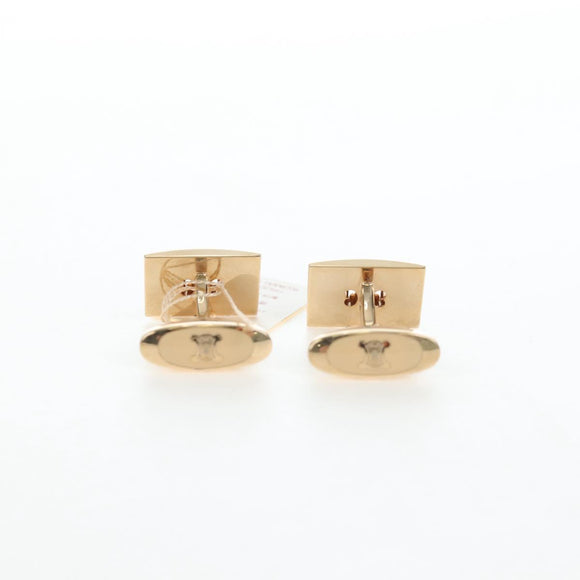CELINE Nek Tie Pin Cuffs metal 4 Set Gold Tone Auth BA13869