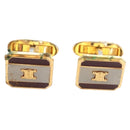 CELINE Nek Tie Pin Cuffs metal 12 Set Gold Tone Auth BA13870-2