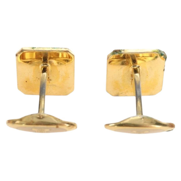 CELINE Nek Tie Pin Cuffs metal 12 Set Gold Tone Auth BA13870