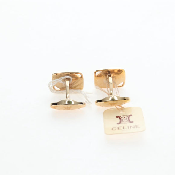 CELINE Nek Tie Pin Cuffs metal 12 Set Gold Tone Auth BA13870