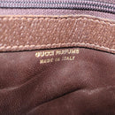 GUCCI GG Supreme Web Sherry Line Pouch PVC Beige Gold Auth BA13871-9