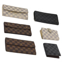 LOUIS VUITTON Damier Azur Damier Ebene Wallet 6 Set LV Auth BA13874-1