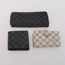 LOUIS VUITTON Damier Azur Damier Ebene Wallet 6 Set LV Auth BA13874-15