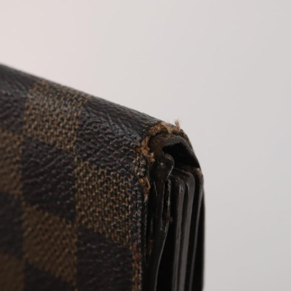 LOUIS VUITTON Damier Azur Damier Ebene Wallet 6 Set LV Auth BA13874