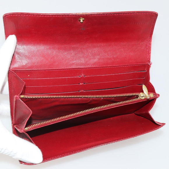 LOUIS VUITTON Monogram Vernis Epi Wallet 5 Set Red Beige Brown LV Auth BA13875