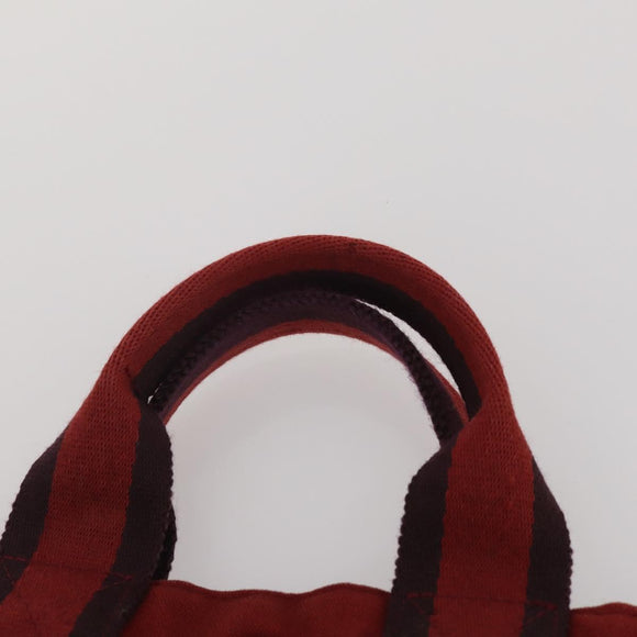 HERMES Fourre Tout Hand Bag Cotton 2 Set Red Auth BA13880