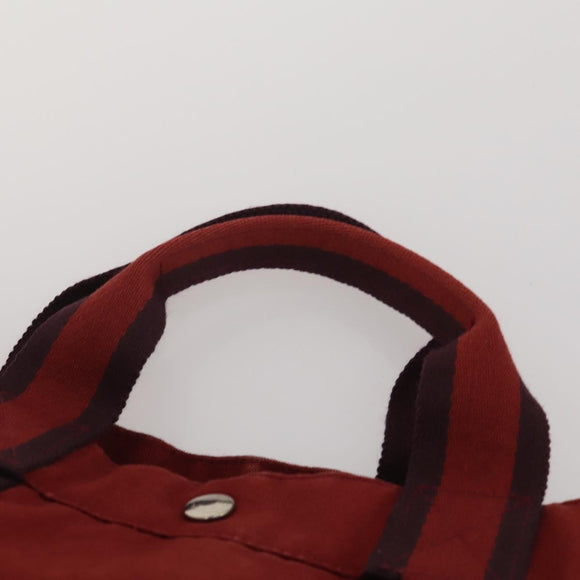 HERMES Fourre Tout Hand Bag Cotton 2 Set Red Auth BA13880
