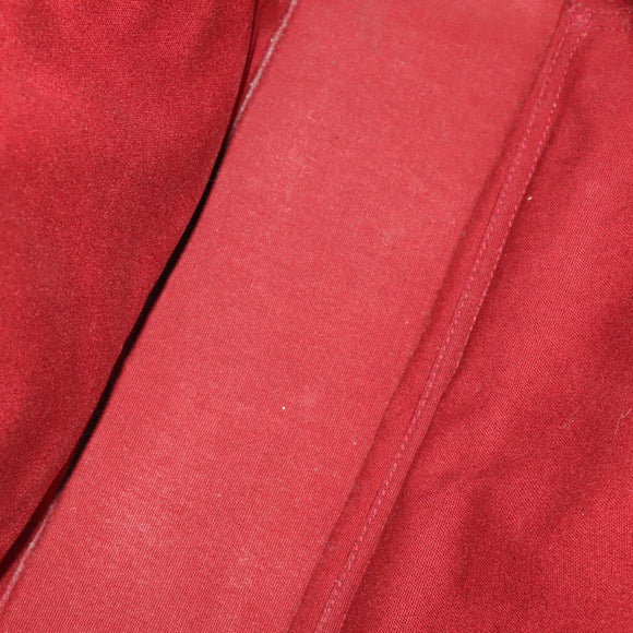 HERMES Fourre Tout Hand Bag Cotton 2 Set Red Auth BA13880