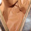 CELINE Macadam Canvas Shoulder Bag PVC Leather 5 Set Brown Auth BA13881-11