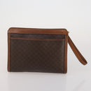 CELINE Macadam Canvas Shoulder Bag PVC Leather 5 Set Brown Auth BA13881-18