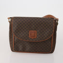 CELINE Macadam Canvas Shoulder Bag PVC Leather 5 Set Brown Auth BA13881-2