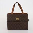 CELINE Macadam Canvas Shoulder Bag PVC Leather 5 Set Brown Auth BA13881-22