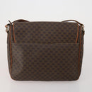 CELINE Macadam Canvas Shoulder Bag PVC Leather 5 Set Brown Auth BA13881-3