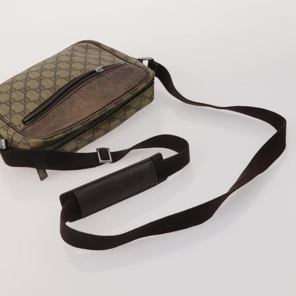 GUCCI GG Supreme Shoulder Bag PVC Nylon 4 Set Black Beige Auth BA13882