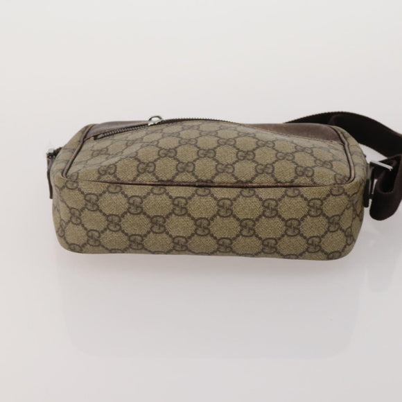 GUCCI GG Supreme Shoulder Bag PVC Nylon 4 Set Black Beige Auth BA13882