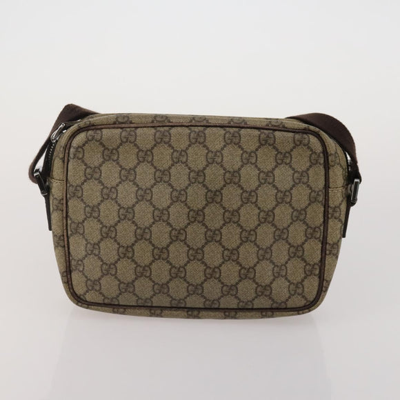 GUCCI GG Supreme Shoulder Bag PVC Nylon 4 Set Black Beige Auth BA13882