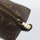 LOUIS VUITTON Monogram Trousse Demi Ronde Cosmetic Pouch M47520 LV Auth BA13889-12