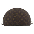 LOUIS VUITTON Monogram Trousse Demi Ronde Cosmetic Pouch M47520 LV Auth BA13889-3