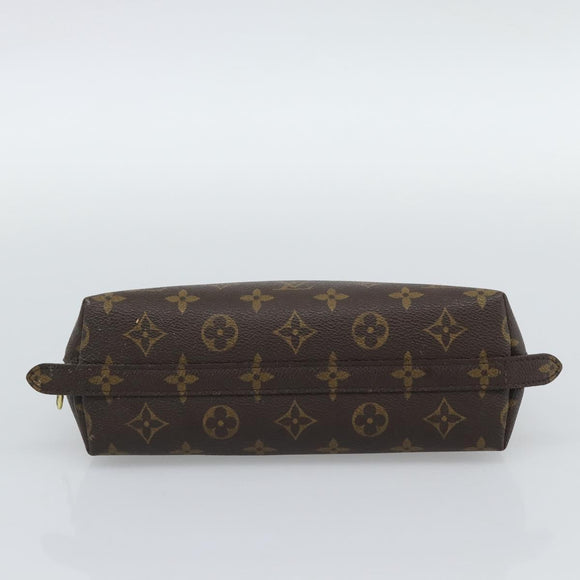 LOUIS VUITTON Monogram Trousse Demi Ronde Cosmetic Pouch M47520 LV Auth BA13889