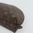 LOUIS VUITTON Monogram Trousse Demi Ronde Cosmetic Pouch M47520 LV Auth BA13889-8
