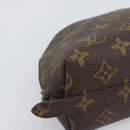 LOUIS VUITTON Monogram Trousse Demi Ronde Cosmetic Pouch M47520 LV Auth BA13889-9