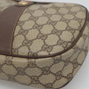 GUCCI GG Supreme Web Sherry Line Bag PVC Beige Gold 156 01 034 Auth BA1389-14