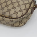 GUCCI GG Supreme Web Sherry Line Bag PVC Beige Gold 156 01 034 Auth BA1389-16