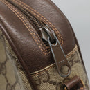 GUCCI GG Supreme Web Sherry Line Bag PVC Beige Gold 156 01 034 Auth BA1389-9