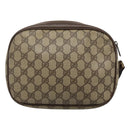 GUCCI GG Supreme Web Sherry Line Bag PVC Beige Gold 156 01 034 Auth BA1389-2