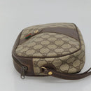 GUCCI GG Supreme Web Sherry Line Bag PVC Beige Gold 156 01 034 Auth BA1389-3