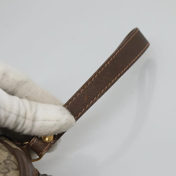 GUCCI GG Supreme Web Sherry Line Bag PVC Beige Gold 156 01 034 Auth BA1389