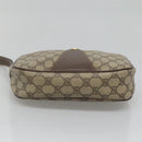 GUCCI GG Supreme Web Sherry Line Bag PVC Beige Gold 156 01 034 Auth BA1389-5