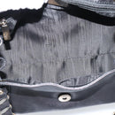 Salvatore Ferragamo Vara Ribbon Chain Hand Bag Leather Black Auth BA13892A-11