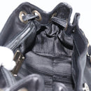 Salvatore Ferragamo Vara Ribbon Chain Hand Bag Leather Black Auth BA13892A-18