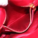 Miu Miu Matelasse Hand Bag Leather 2way Red Gold Auth BA13893V-28