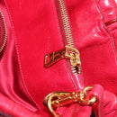 Miu Miu Matelasse Hand Bag Leather 2way Red Gold Auth BA13893V-29