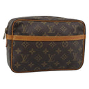 LOUIS VUITTON Monogram Compiegne 23 Clutch Bag M51847 LV Auth BA13895-1