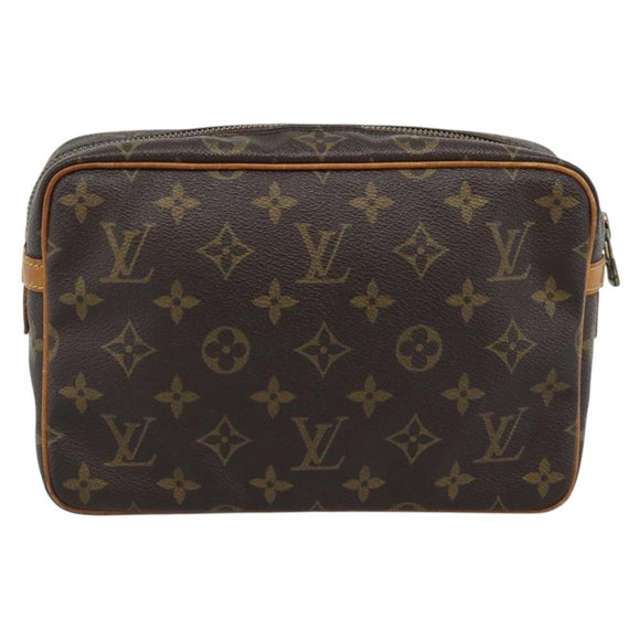 LOUIS VUITTON Monogram Compiegne 23 Clutch Bag M51847 LV Auth BA13895