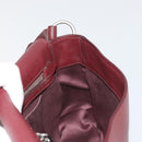 Miu Miu Shoulder Bag Leather Bordeaux Silver Auth BA13896A-19