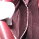 Miu Miu Shoulder Bag Leather Bordeaux Silver Auth BA13896A-23