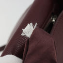 Miu Miu Shoulder Bag Leather Bordeaux Silver Auth BA13896A-24