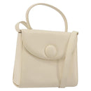 GIVENCHY Hand Bag Leather 2way Ivory Auth BA13897A-1