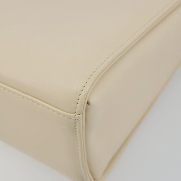 GIVENCHY Hand Bag Leather 2way Ivory Auth BA13897A