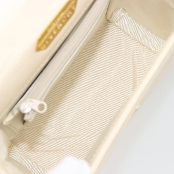 GIVENCHY Hand Bag Leather 2way Ivory Auth BA13897A